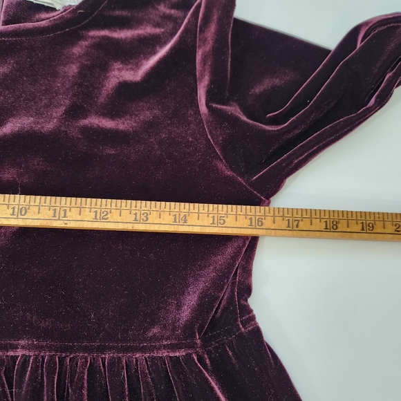 new moves velvet empire waist dark fairy midi dress womens sz 10 burgundy y2k 90 - Picture 5 of 9